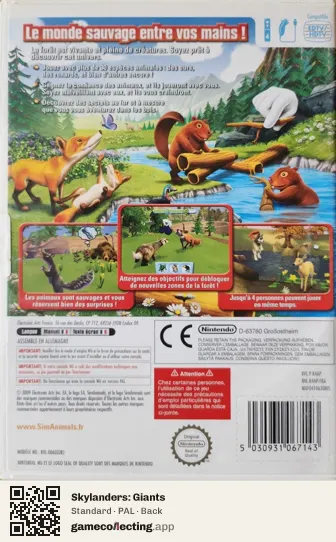 Skylanders: Giants Nintendo Wii, PAL box back