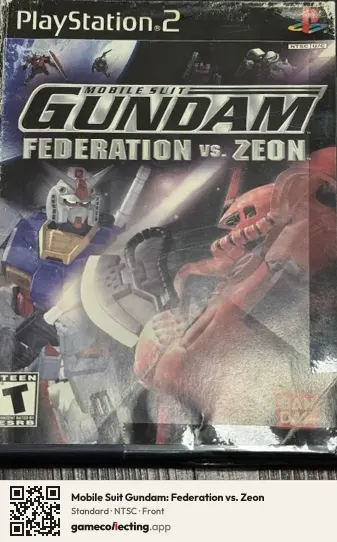 Mobile Suit Gundam: Federation vs. Zeon PlayStation 2, NTSC box front