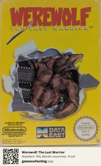 Werewolf: The Last Warrior Nintendo Entertainment System, Nordic countries box front