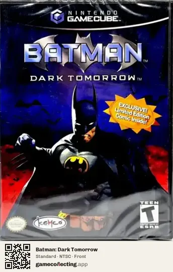 Batman: Dark Tomorrow Nintendo GameCube, NTSC box front