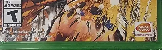 Dragon Ball FighterZ, the ESRB box on its front