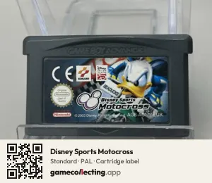 Disney Sports Motocross Game Boy Advance, PAL cartridge label