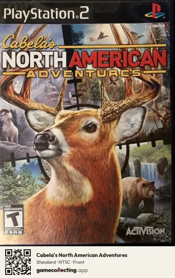 Cabela's North American Adventures PlayStation 2, NTSC box front
