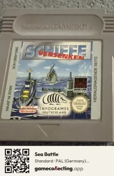 Sea Battle Game Boy, PAL cartridge label