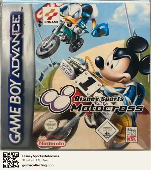 Disney Sports Motocross Game Boy Advance, PAL box front