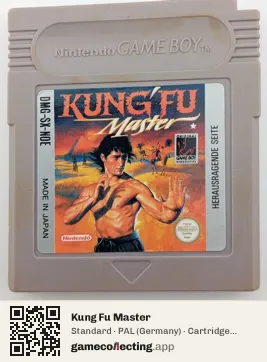 Kung Fu Master Game Boy, PAL cartridge label