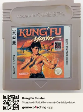 Kung Fu Master Game Boy, PAL cartridge label