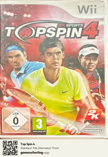 Top Spin 4 Nintendo Wii, Germany box front