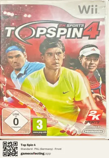 Top Spin 4 Nintendo Wii, Germany box front