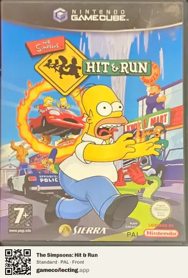 The Simpsons: Hit & Run Nintendo GameCube, PAL box front