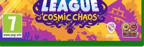 DC's Justice League: Cosmic Chaos, the PEGI square on its front