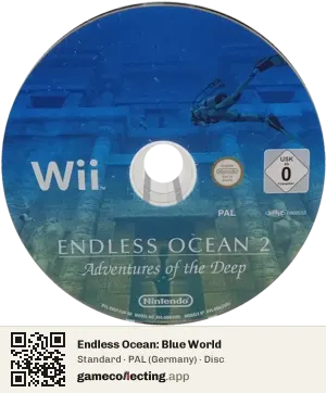 Endless Ocean: Blue World Nintendo Wii, PAL disc