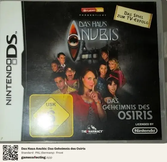 Das Haus Anubis: Das Geheimnis des Osiris Nintendo DS, Germany box front