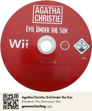 Agatha Christie: Evil Under the Sun Nintendo Wii, PAL disc