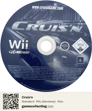 Cruis'n Nintendo Wii, PAL disc