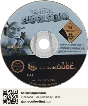 Shrek SuperSlam Nintendo GameCube, PAL disc