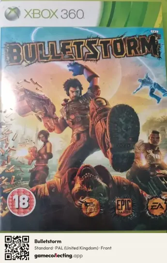 Bulletstorm Xbox 360, United Kingdom box front