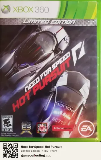 Need for Speed: Hot Pursuit Xbox 360, NTSC box front