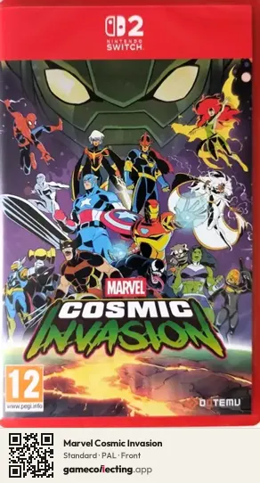 Marvel Cosmic Invasion Nintendo Switch 2, PAL box front