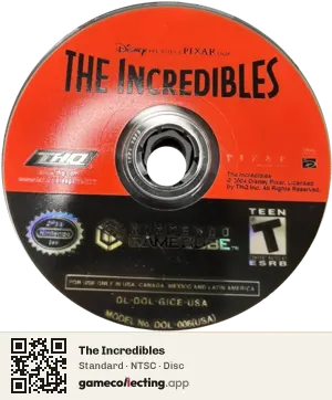 The Incredibles Nintendo GameCube, NTSC disc