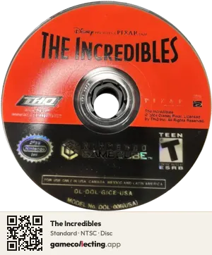 The Incredibles Nintendo GameCube, NTSC disc