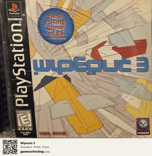 Wipeout 3 PlayStation, NTSC box front