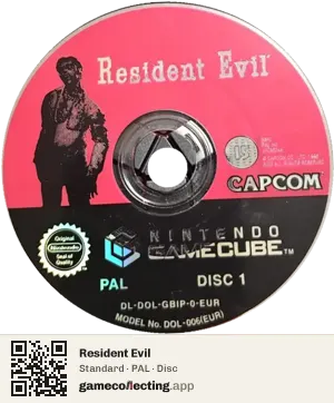 Resident Evil Nintendo GameCube, PAL disc