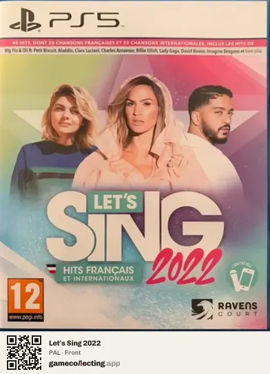 Let's Sing 2022 PlayStation 5, PAL box front