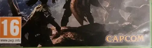 Monster Hunter: World, the PEGI square on its front