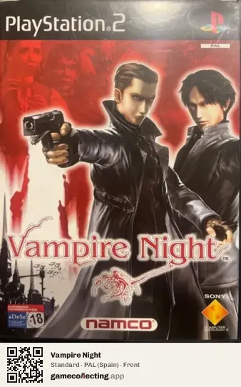 Vampire Night PlayStation 2, Spain box front