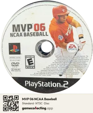 MVP 06 NCAA Baseball PlayStation 2, NTSC disc
