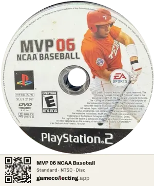 MVP 06 NCAA Baseball PlayStation 2, NTSC disc