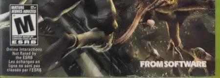 Ninja Blade, the ESRB box on its front