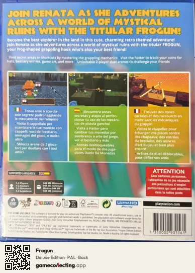 Frogun PlayStation 5, PAL box back
