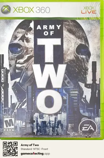 Army of Two Xbox 360, NTSC box front