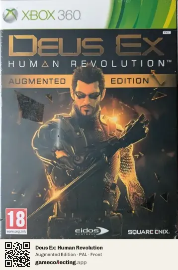 Deus Ex: Human Revolution Xbox 360, PAL box front