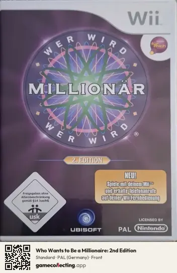 Who Wants to Be a Millionaire: 2nd Edition Nintendo Wii, Germany box front