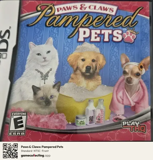 Paws & Claws: Pampered Pets Nintendo DS, NTSC box front
