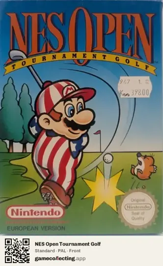 NES Open Tournament Golf Nintendo Entertainment System, PAL box front