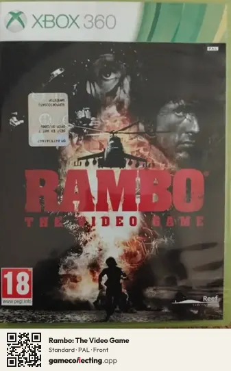 Rambo: The Video Game Xbox 360, PAL box front