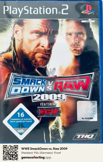 WWE SmackDown vs. Raw 2009 PlayStation 2, Germany box front