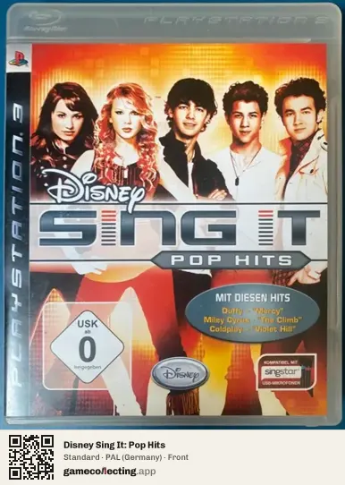 Disney Sing It: Pop Hits PlayStation 3, Germany box front