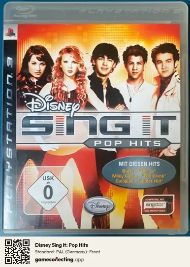Disney Sing It: Pop Hits PlayStation 3, Germany box front