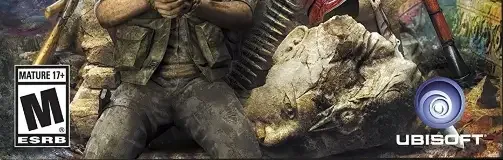 Far Cry 4, the ESRB box on its front