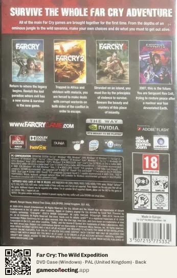 Far Cry: The Wild Expedition Computer, United Kingdom box back
