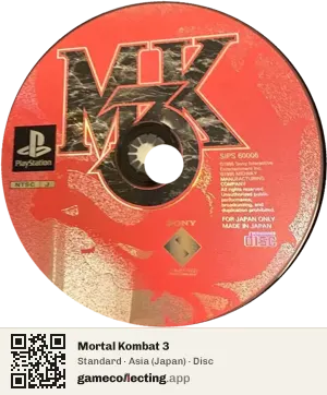 Mortal Kombat 3 PlayStation, Asia disc