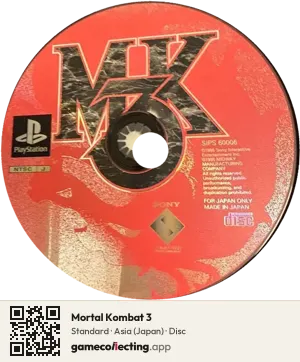 Mortal Kombat 3 PlayStation, Asia disc
