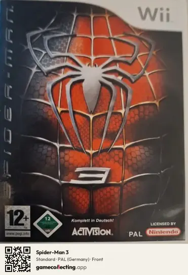 Spider-Man 3 Nintendo Wii, Germany box front