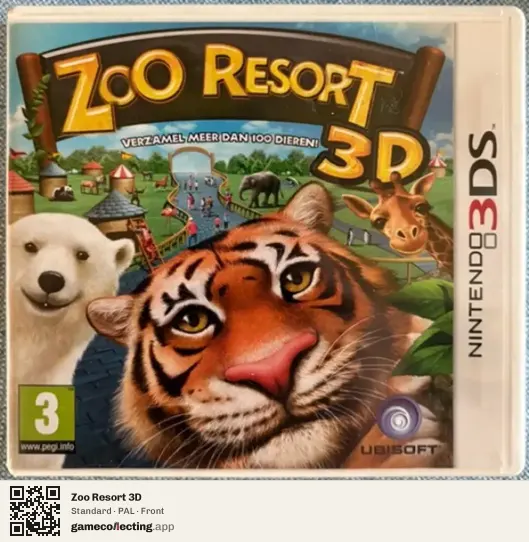 Zoo Resort 3D Nintendo 3DS, PAL box front