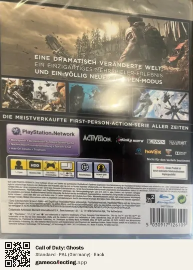 Call of Duty: Ghosts PlayStation 3, Germany box back